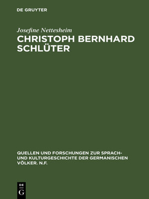 cover image of Christoph Bernhard Schlüter